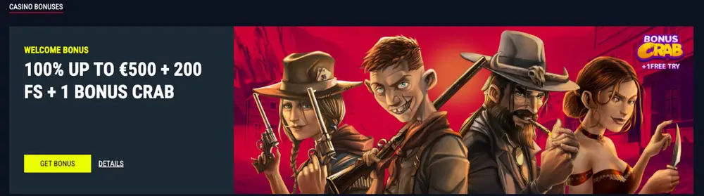 Geniet van de royale welkomstbonus bij Rabona Casino - tot €500, 200 gratis spins en 1 bonus Crab abona Casino welkomstbonus